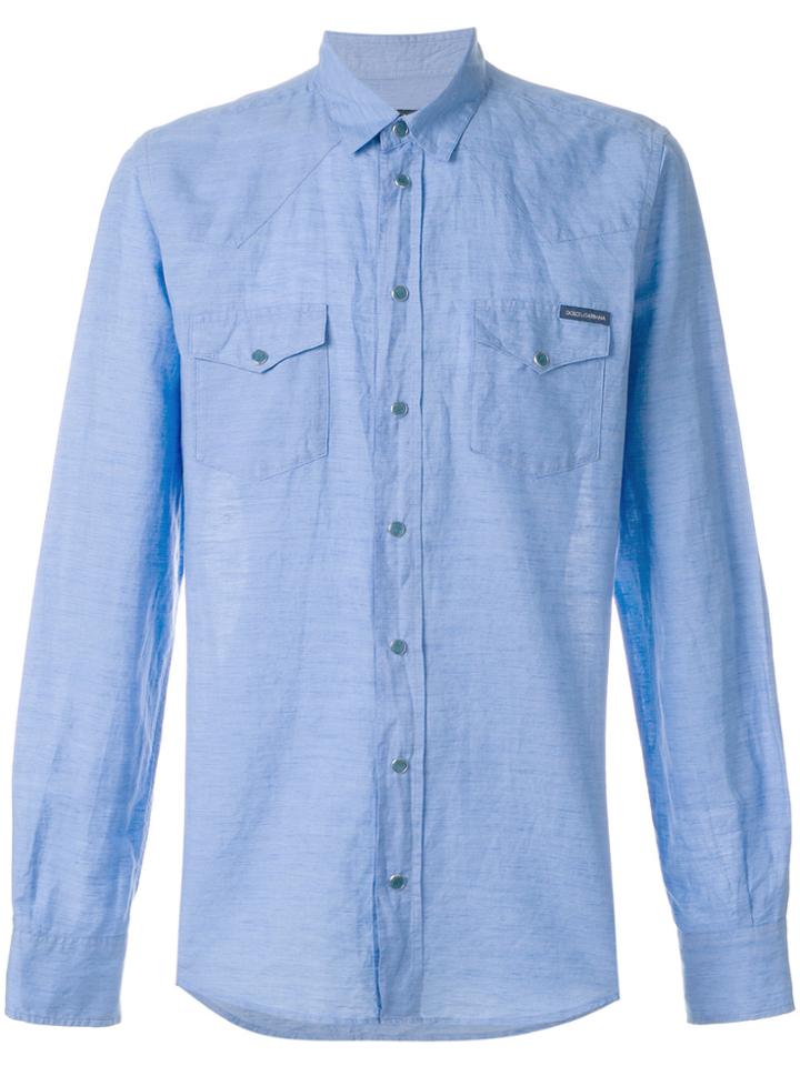 Dolce & Gabbana Classic Fitted Shirt - Blue