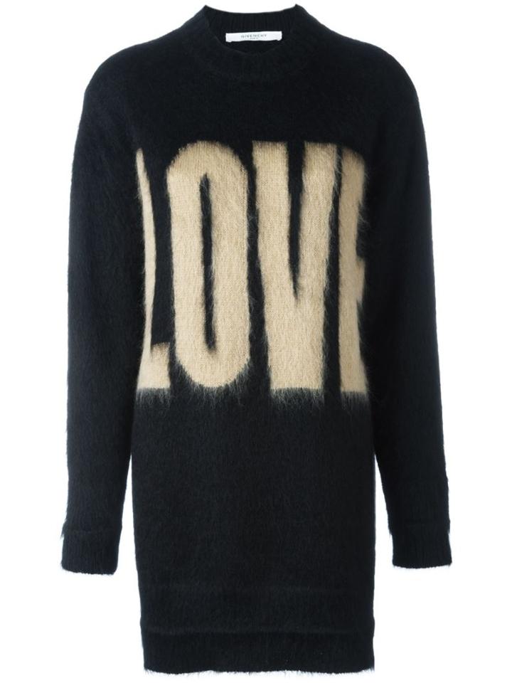 Givenchy Love Printed Jumper, Women's, Size: Large, Black, Polyamide/viscose/cashmere/wool