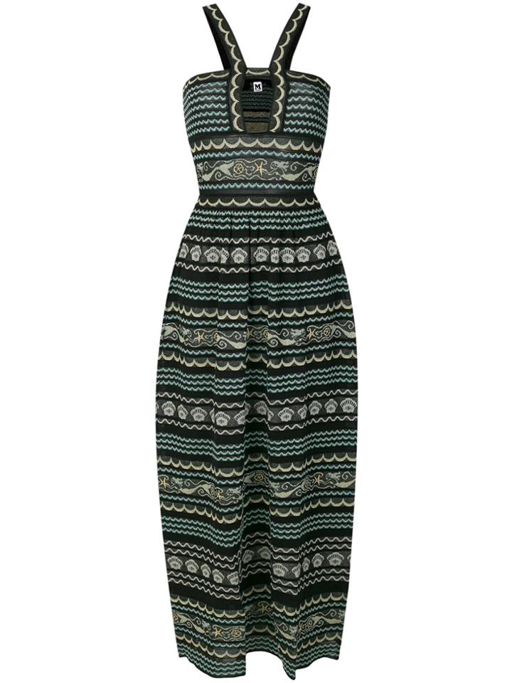 M Missoni Mixed Pattern Long Dress - Black