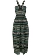 M Missoni Mixed Pattern Long Dress - Black