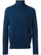 Aspesi Turtleneck Pullover, Men's, Size: 50, Blue, Cashmere/wool/yak