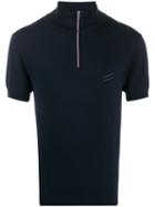 Ron Dorff Zip-up Polo Shirt - Blue