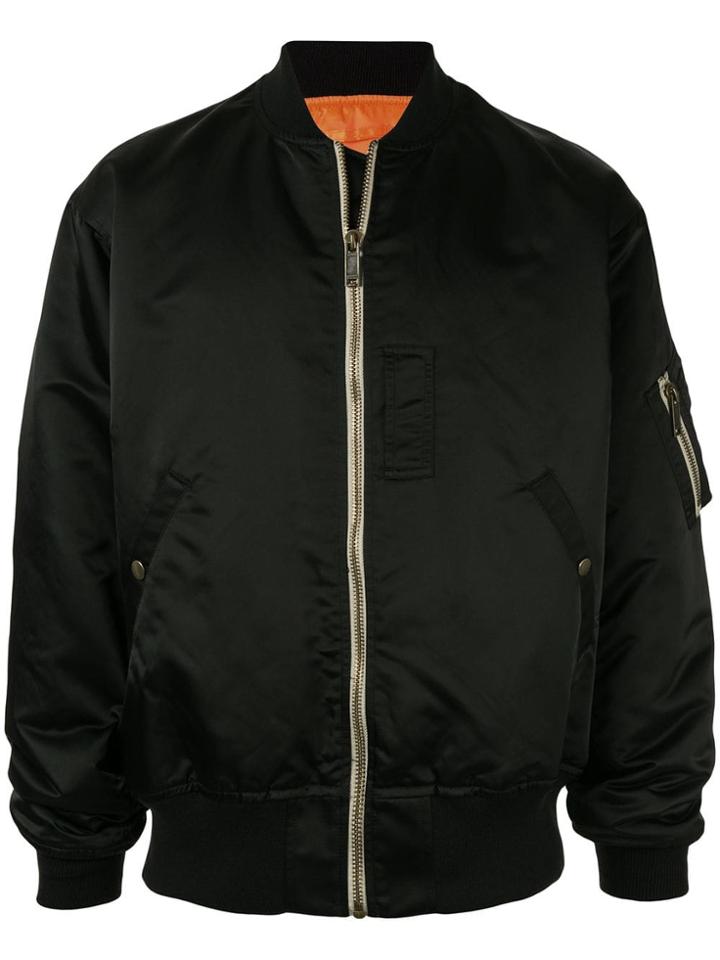 Christian Dada Dada Logo Embroidery Bomber Jacket - Black