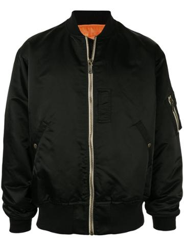 Christian Dada Dada Logo Embroidery Bomber Jacket - Black