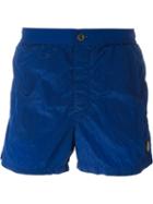 Stone Island Logo Patch Swim Shorts, Men's, Size: Xxl, Blue, Polyamide