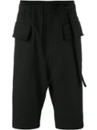 Damir Doma Flap Pockets Drawstring Shorts, Men's, Size: Xl, Black, Cotton/polyamide