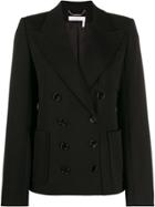 Chloé Double Breasted Wool Jacket - Black