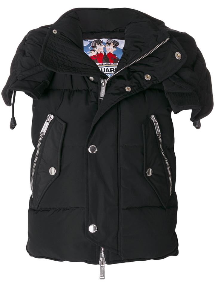 Dsquared2 Hooded Military Style Jacket - Black