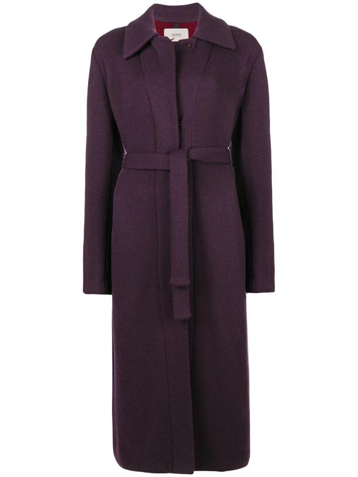 Fendi Vintage Belted Coat - Pink & Purple