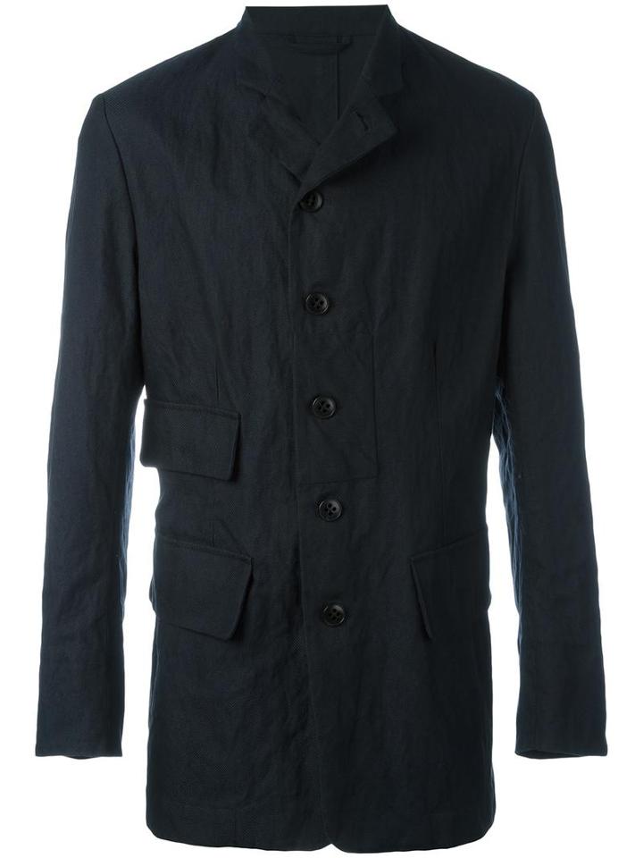 Ann Demeulemeester Grise Multiple Flap Pockets Jacket, Men's, Size: Xxl, Black, Cotton/metal