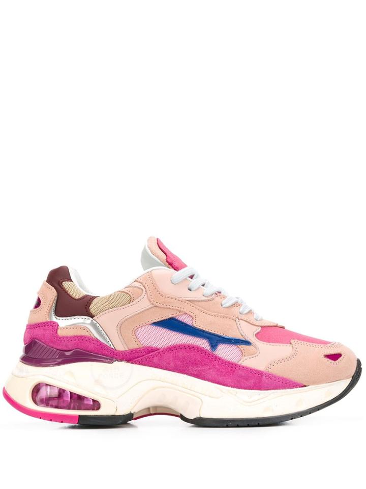 Premiata Sharky Lace Up Sneakers - Pink