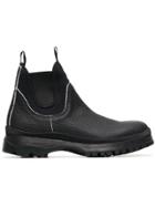 Prada Black Brixen Leather Boots