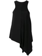 Unravel Project Asymmetrical Tank Top - Black