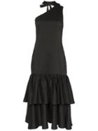 Rejina Pyo Tiered Drop Hem Cotton Midi Dress - Black