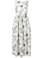 Co Floral Print Flared Dress - Nude & Neutrals