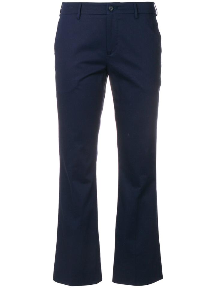 Pt01 Cropped Smart Trousers - Blue
