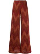 Missoni Chevron-knit Trousers - Red