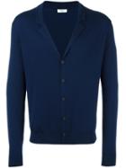 Fashion Clinic Notched Lapel Cardigan, Men's, Size: 50, Blue, Wool
