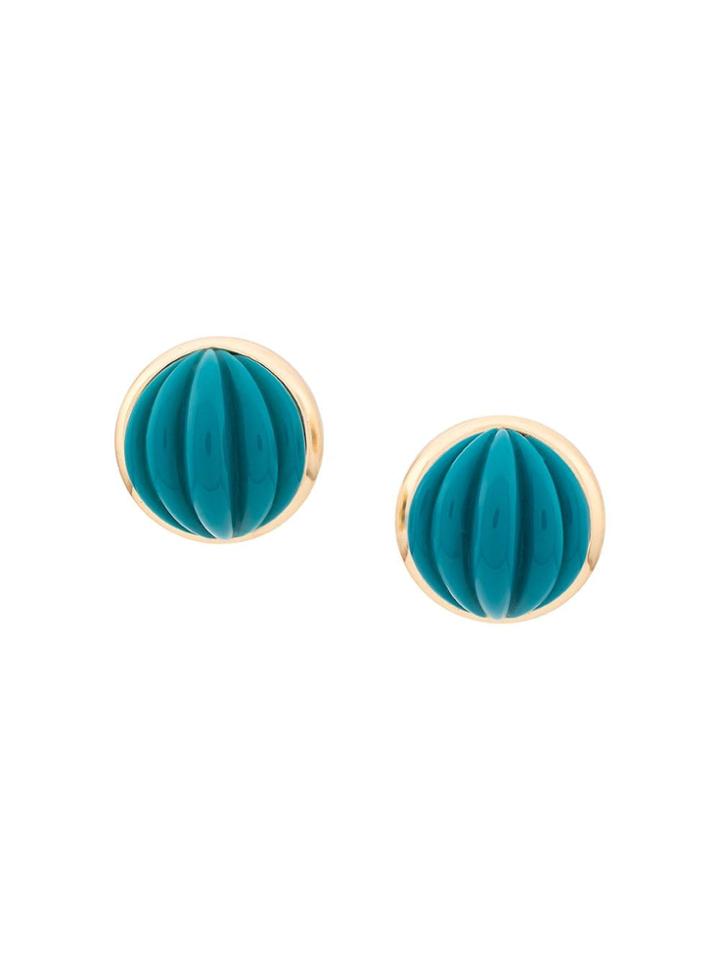 Lanvin Pre-owned 1970s Sea Earrings - Blue