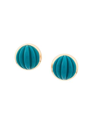 Lanvin Pre-owned 1970s Sea Earrings - Blue