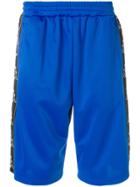 Marcelo Burlon County Of Milan Kappa Tape Shorts - Blue