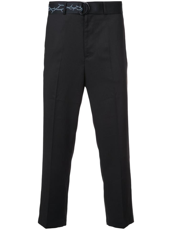 D.gnak Printed Tape Belt Trousers - Black