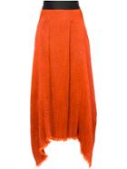 Maticevski Textured Asymmetric Skirt - Yellow & Orange