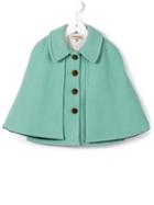 Hucklebones London Bow Detail Cape, Girl's, Size: 8 Yrs, Green