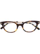 Matsuda 'm2022' Glasses, Brown, Acetate/titanium