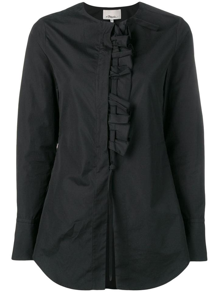 3.1 Phillip Lim Ruffle Trim Shirt - Black