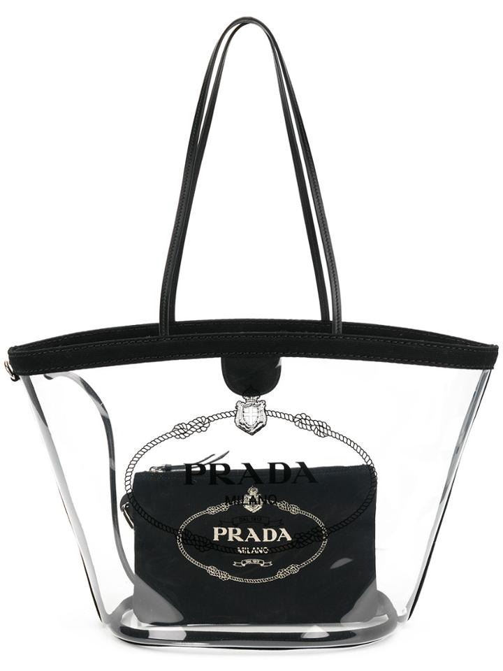 Prada Transparent Tote - Nude & Neutrals