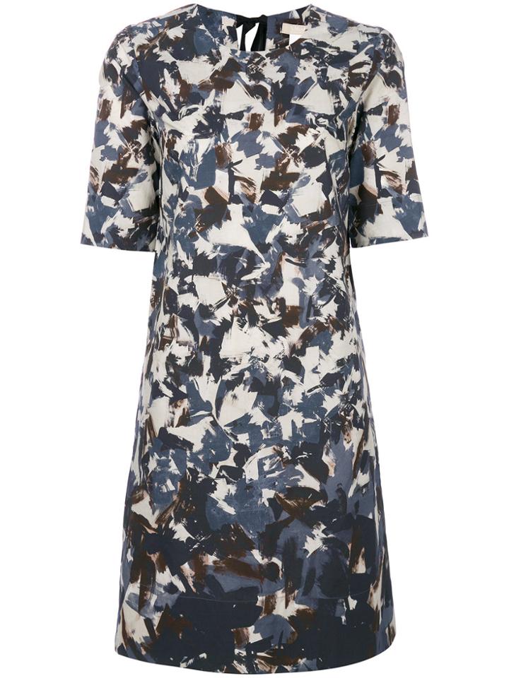 's Max Mara Brush Print T-shirt Dress - Blue