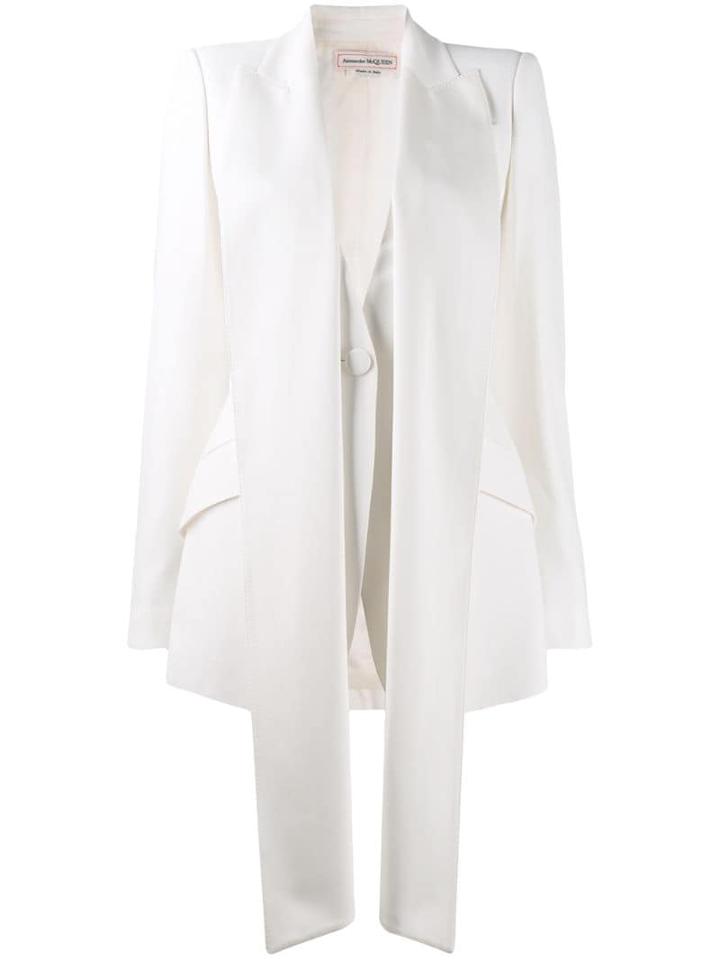 Alexander Mcqueen Oversized Lapel Blazer - White