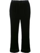 Piamita 'annette' Cropped Trousers, Women's, Size: Small, Black, Silk/cotton/rayon