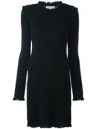 Michael Michael Kors Fitted Knit Dress, Women's, Size: Medium, Black, Merino