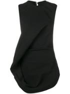 Rick Owens Asymmetric Vest Top - Black