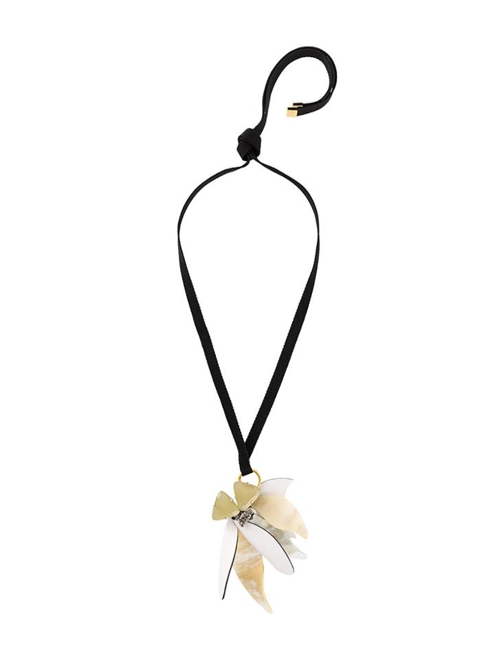 Marni Embroidered Necklace - Nude & Neutrals