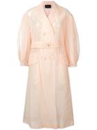 Simone Rocha Tulle Trench Dress - Nude & Neutrals