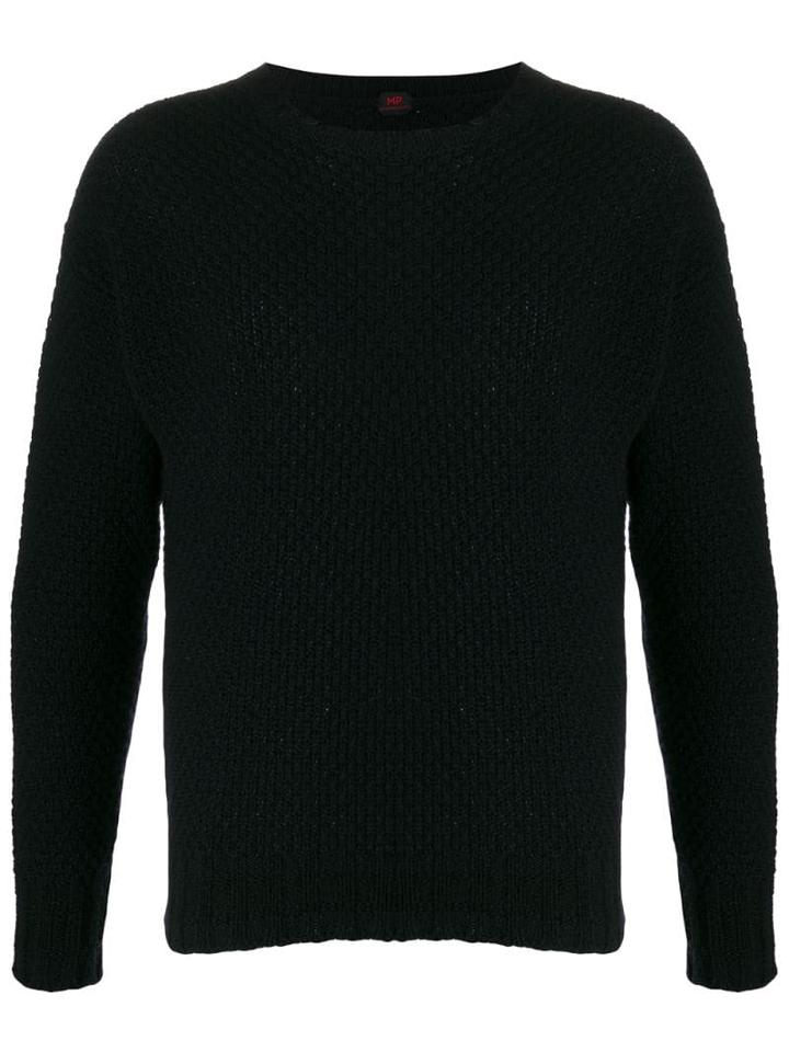 Mp Massimo Piombo Slim-fit Crew-neck Jumper - Blue