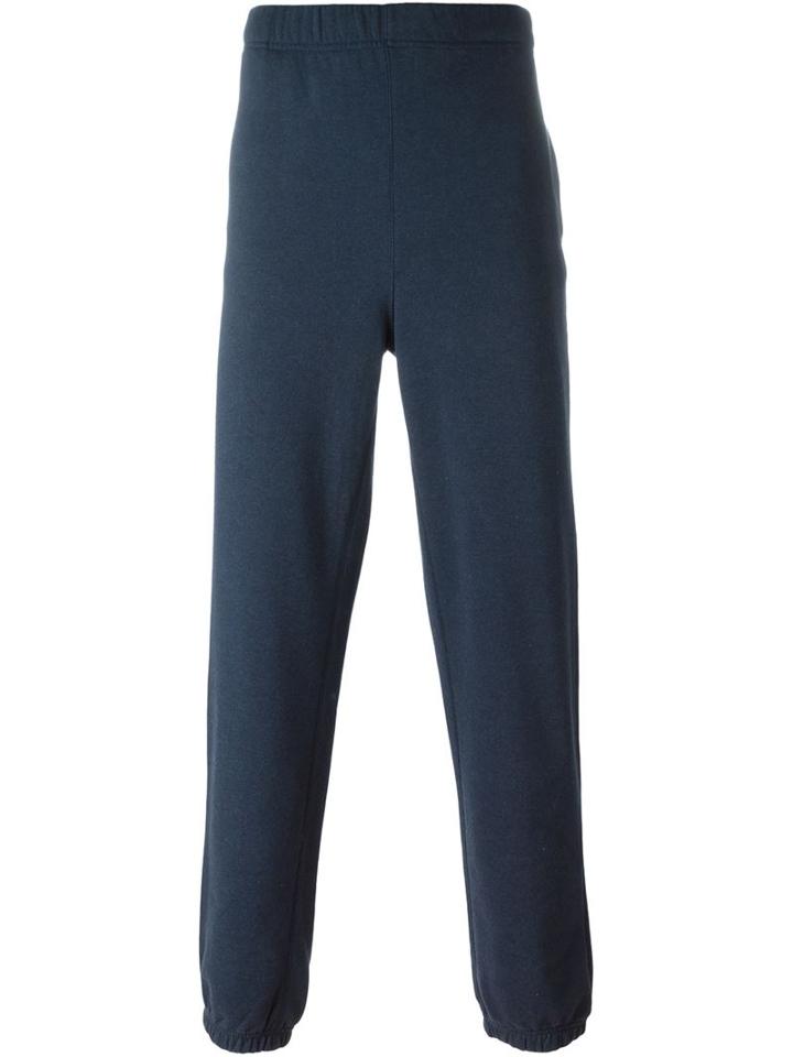 Sunspel Loopback Track Pants, Men's, Size: L, Blue, Cotton