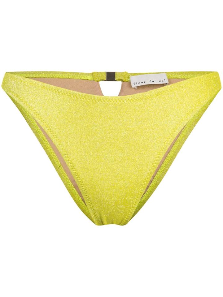 Fleur Du Mal Tanga Bikini Bottom - Yellow