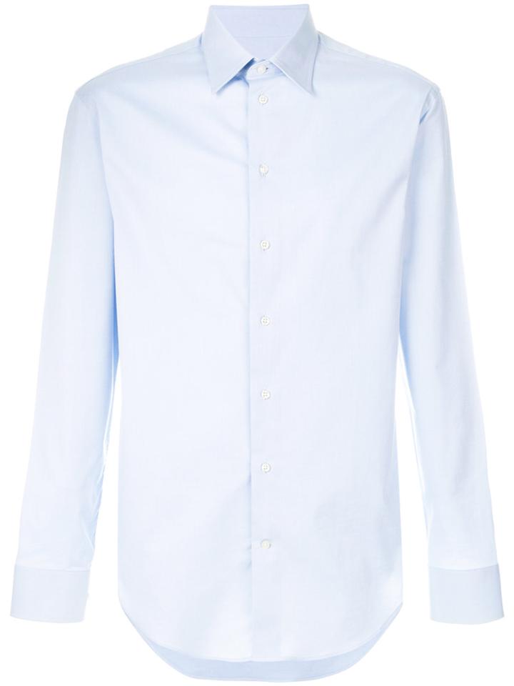 Armani Collezioni Slim Stretch Shirt - Blue