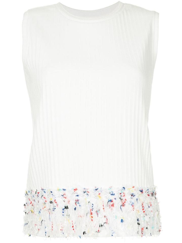 Coohem Fringe Hem Vest - White