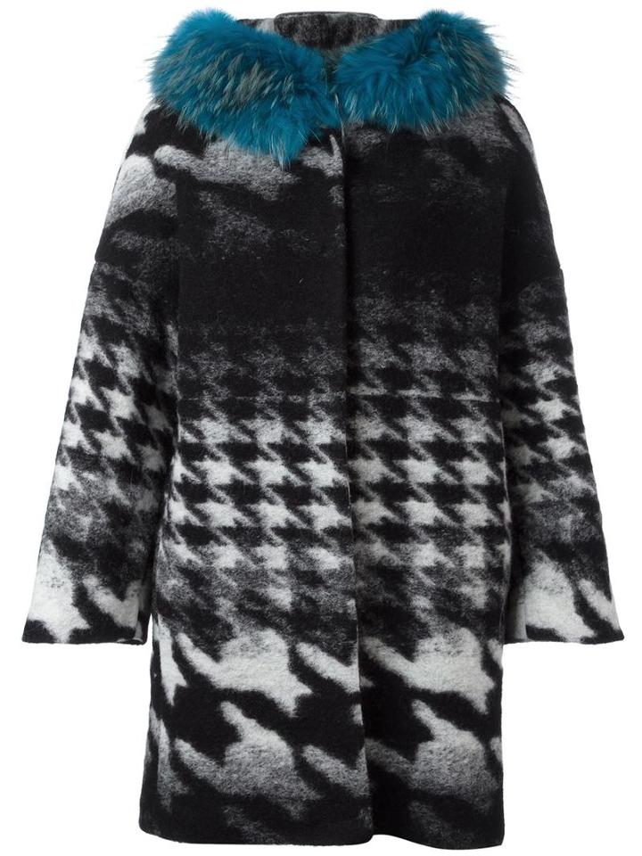 Ava Adore 'margaret' Coat, Women's, Size: 40, Black, Cotton/polyester/racoon Fur/virgin Wool