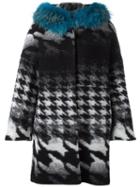 Ava Adore 'margaret' Coat, Women's, Size: 40, Black, Cotton/polyester/racoon Fur/virgin Wool