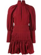 Ellery - Puff-style Mini Dress - Women - Polyester - 8, Red, Polyester