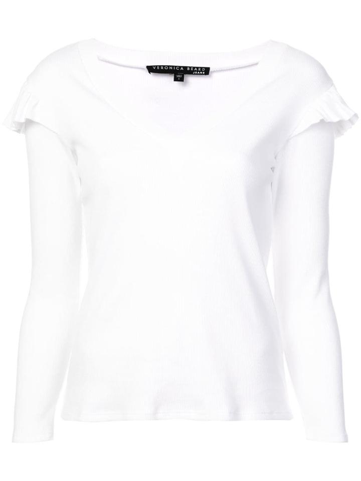 Veronica Beard Jersey Top - White