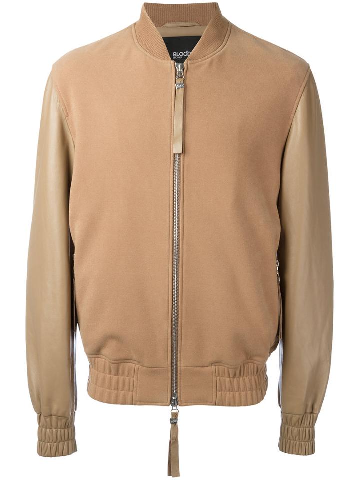 Blood Brother Sand Bomber Jacket, Men's, Size: Xs, Brown, Lamb Nubuck Leather/cotton