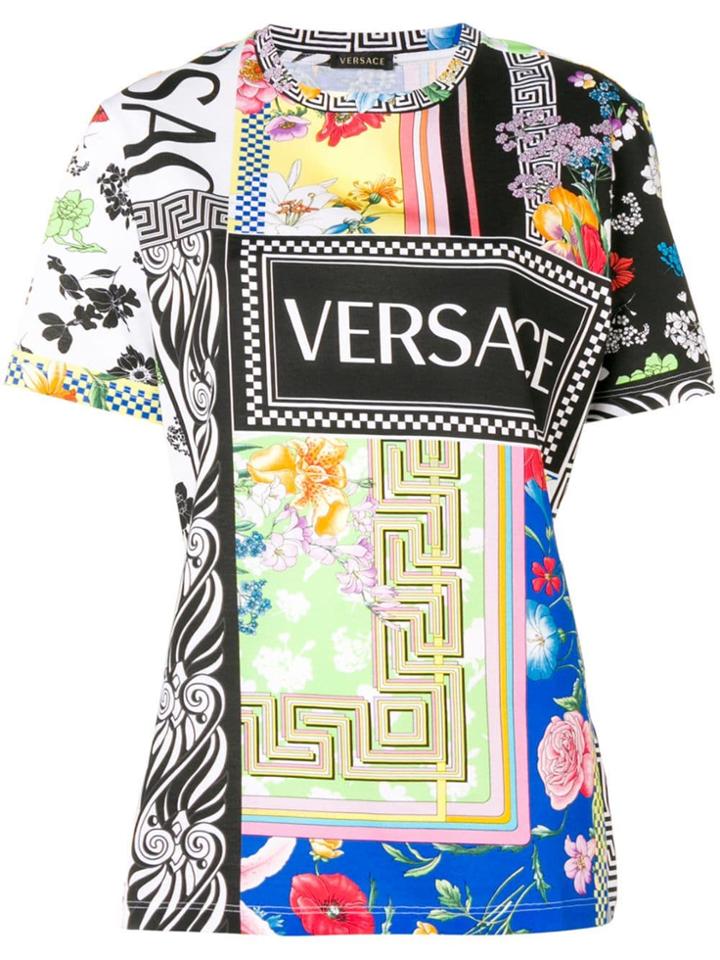 Versace Mix Print T-shirt - Black
