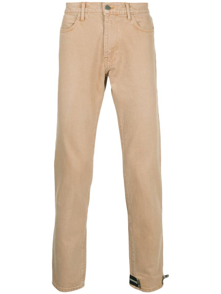424 Fairfax Classic Straight Leg Trousers - Brown